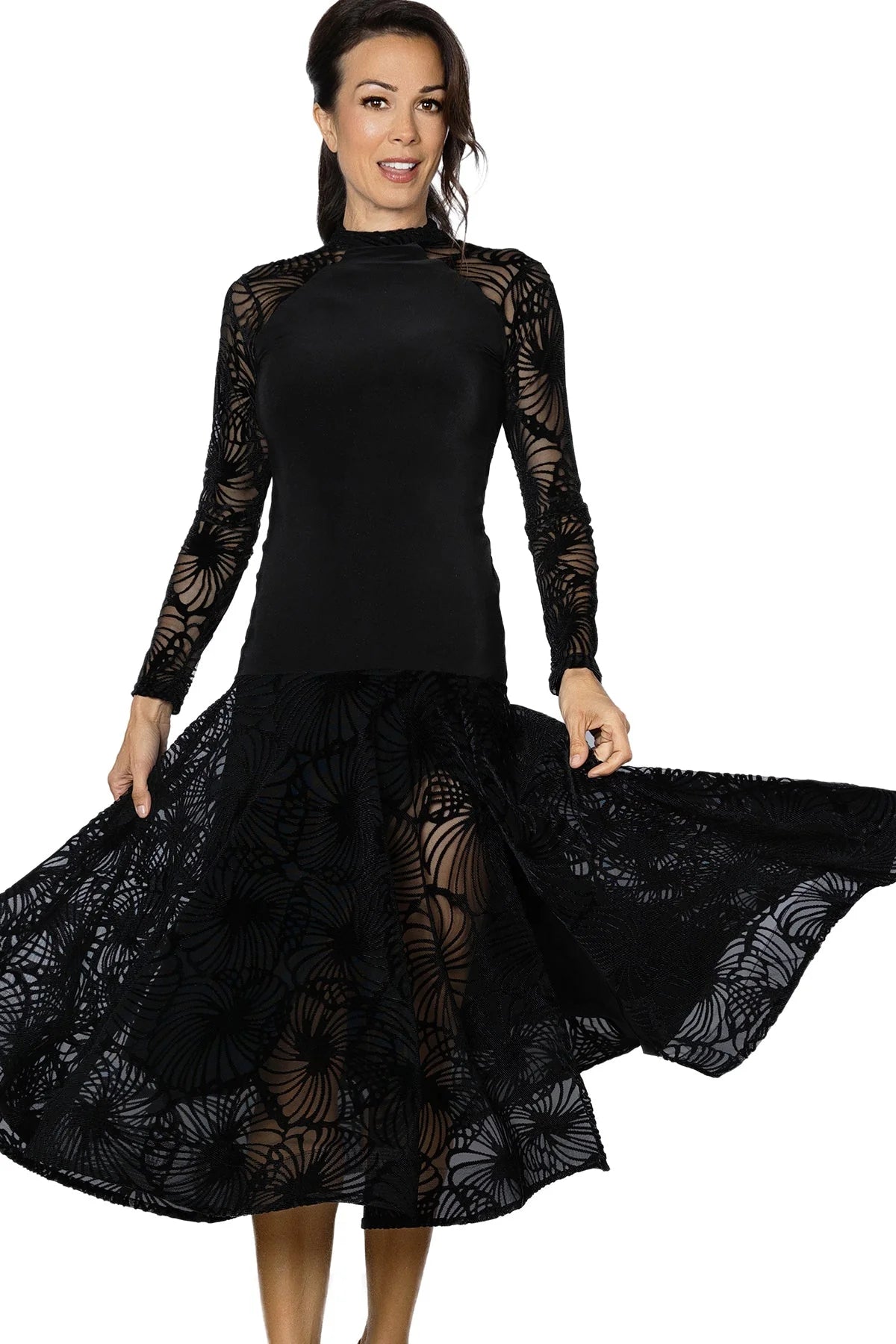 Long Velvet Burnout Gown Smooth, Standard – Let's Dance With Me Store