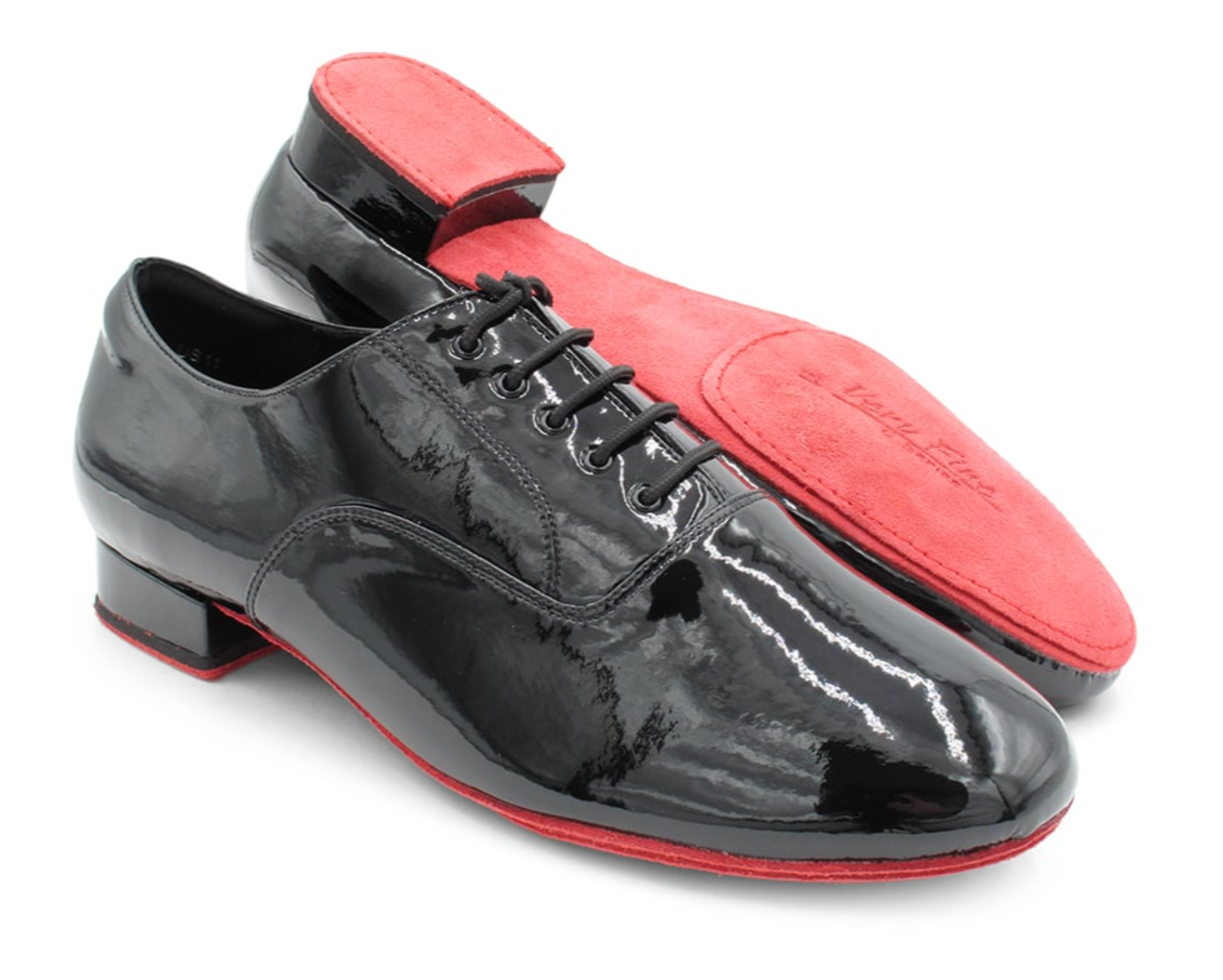 Argentine Tango Dance Shoes for Men Black Patent with Red Suede Double   Let's Dance With Me Store