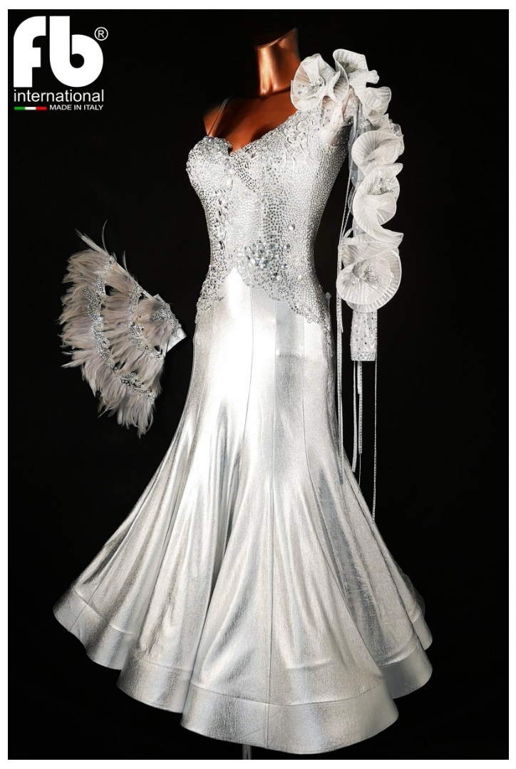 Women's White International Standard Ballroom Dress Made to Order Bran – Let's Dance With Me Store