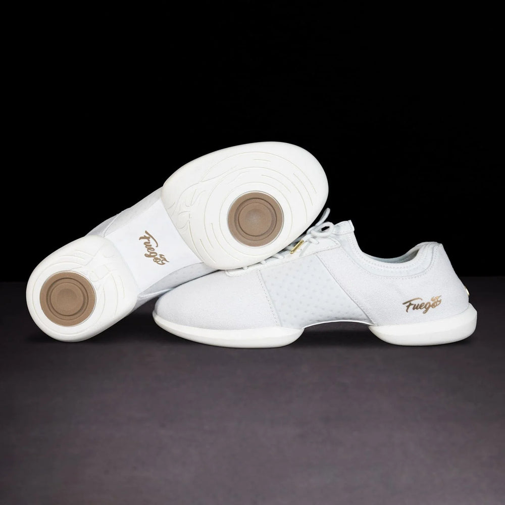 Fuego Sneakers White Lightweight Split-Sole Dance Shoes