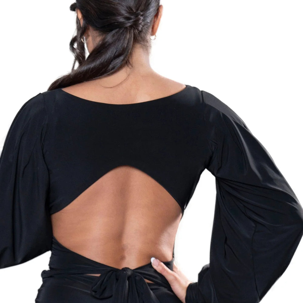 Women's Ballroom, Latin, American Rhythm, Tango Tie Back Top