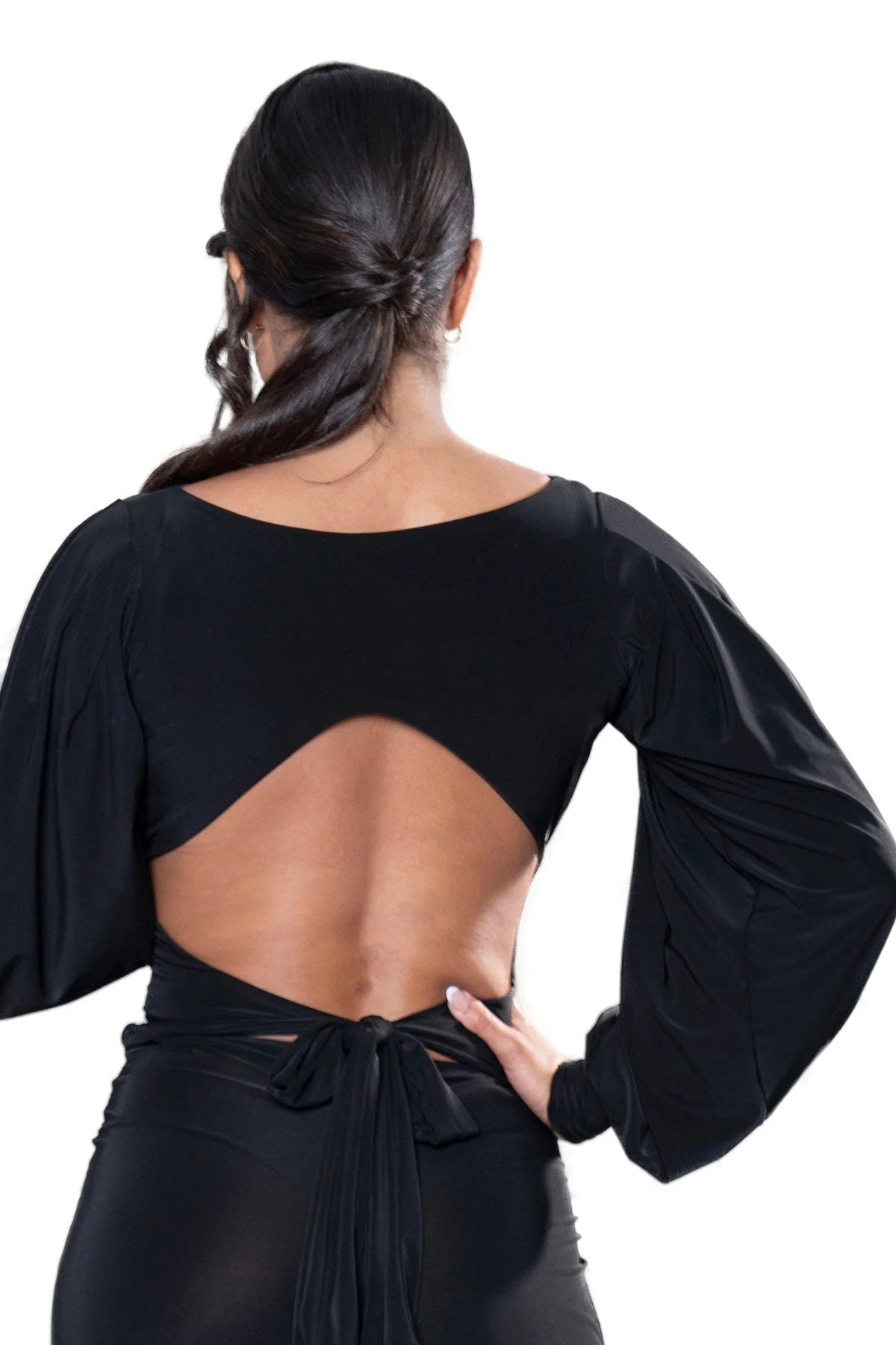 Women's Ballroom, Latin, American Rhythm, Tango Tie Back Top