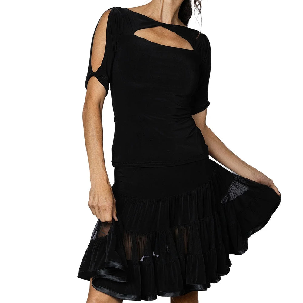 Women's Ballroom, Latin, American Rhythm, Tango, Salsa Twist Turn Top