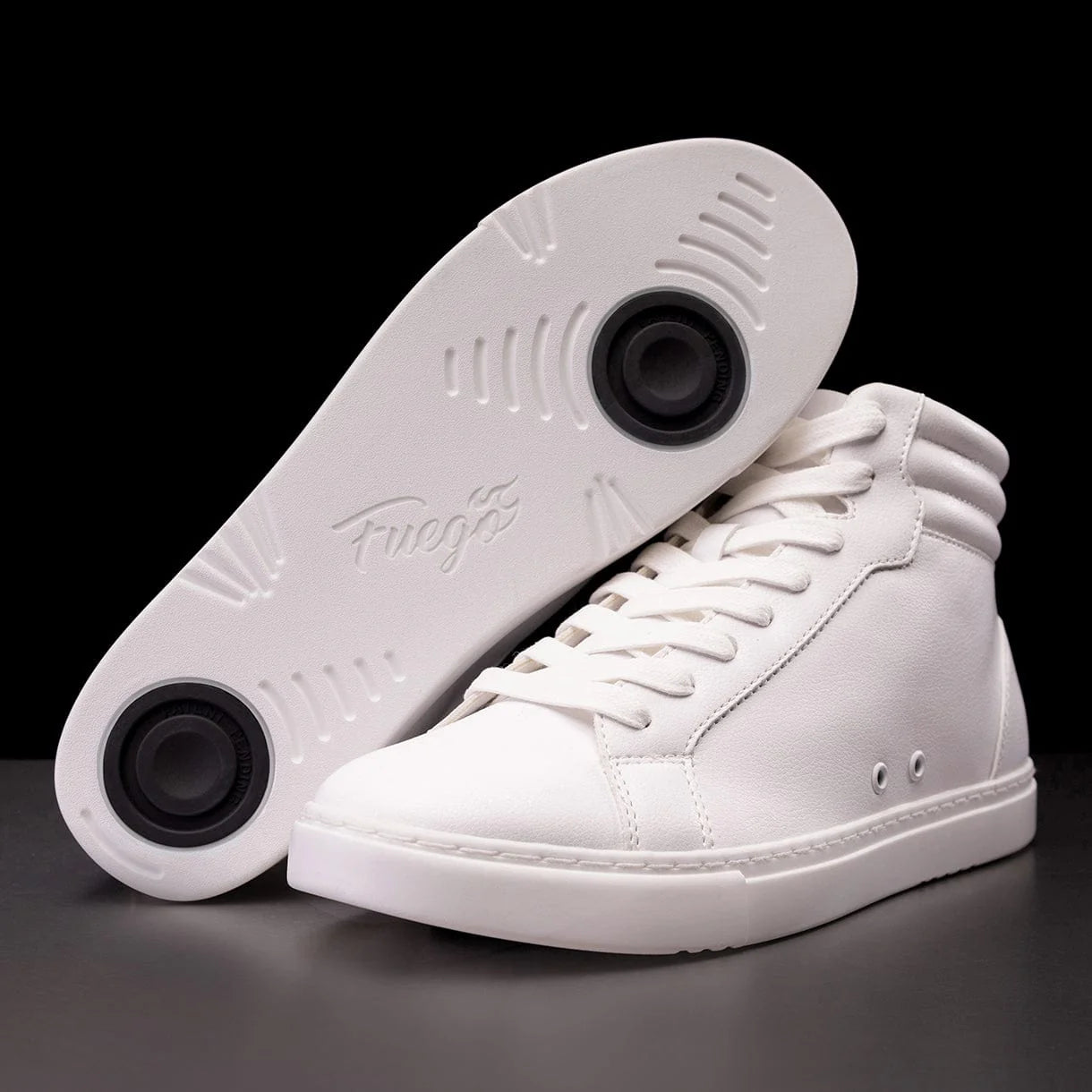 White High-Top Dance Sneakers – Unisex Performance Style by Fuego