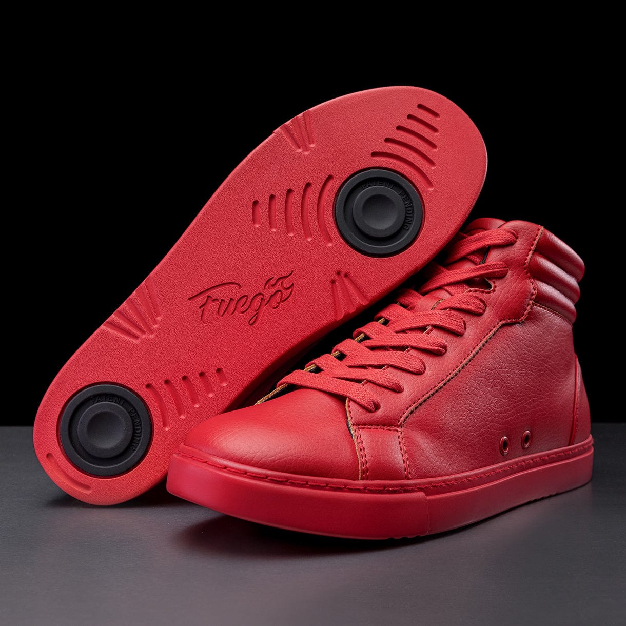Red High-Top Dance Sneakers – Unisex Performance Style by Fuego