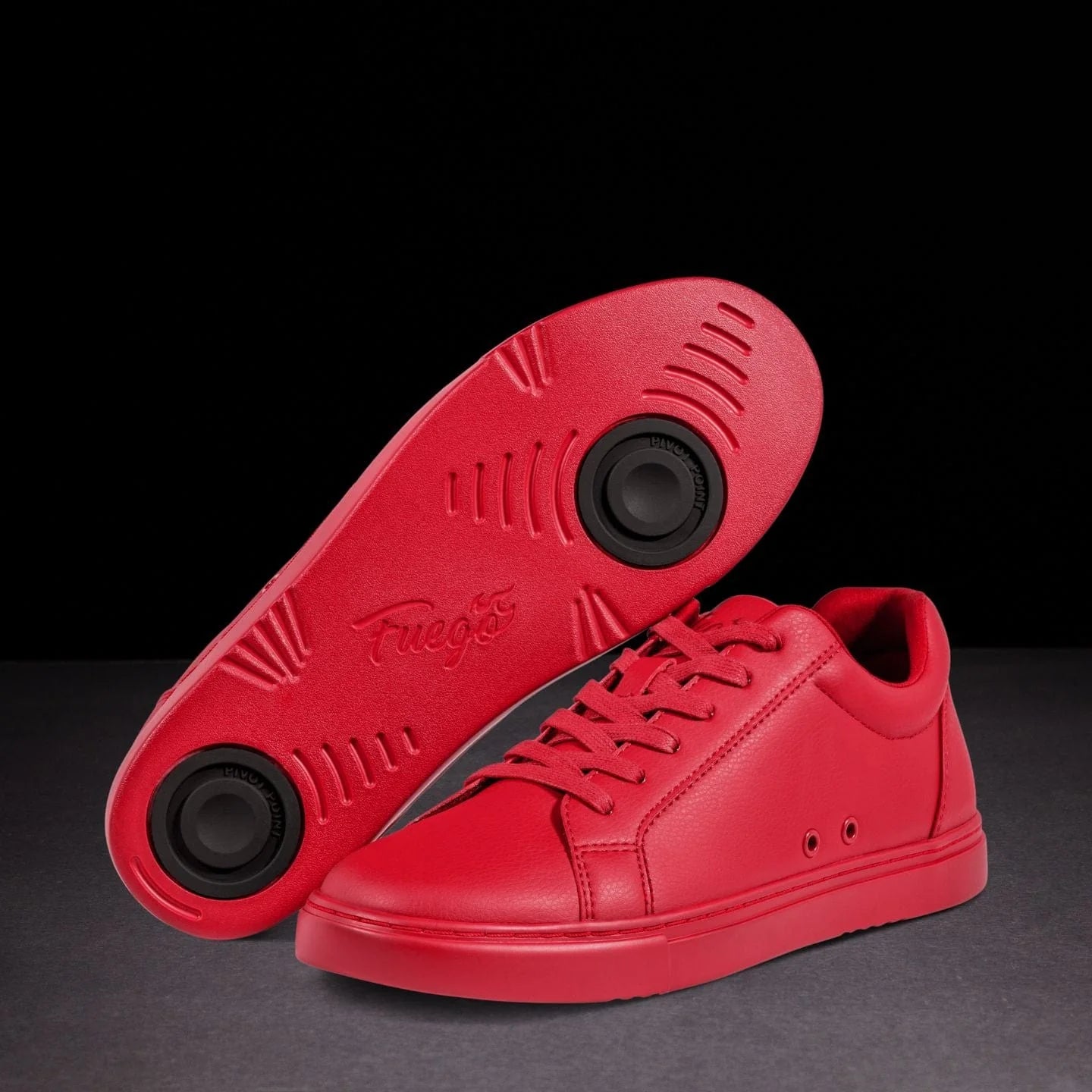 Fuego Sneakers Red Performance Low-Tops for Dancers