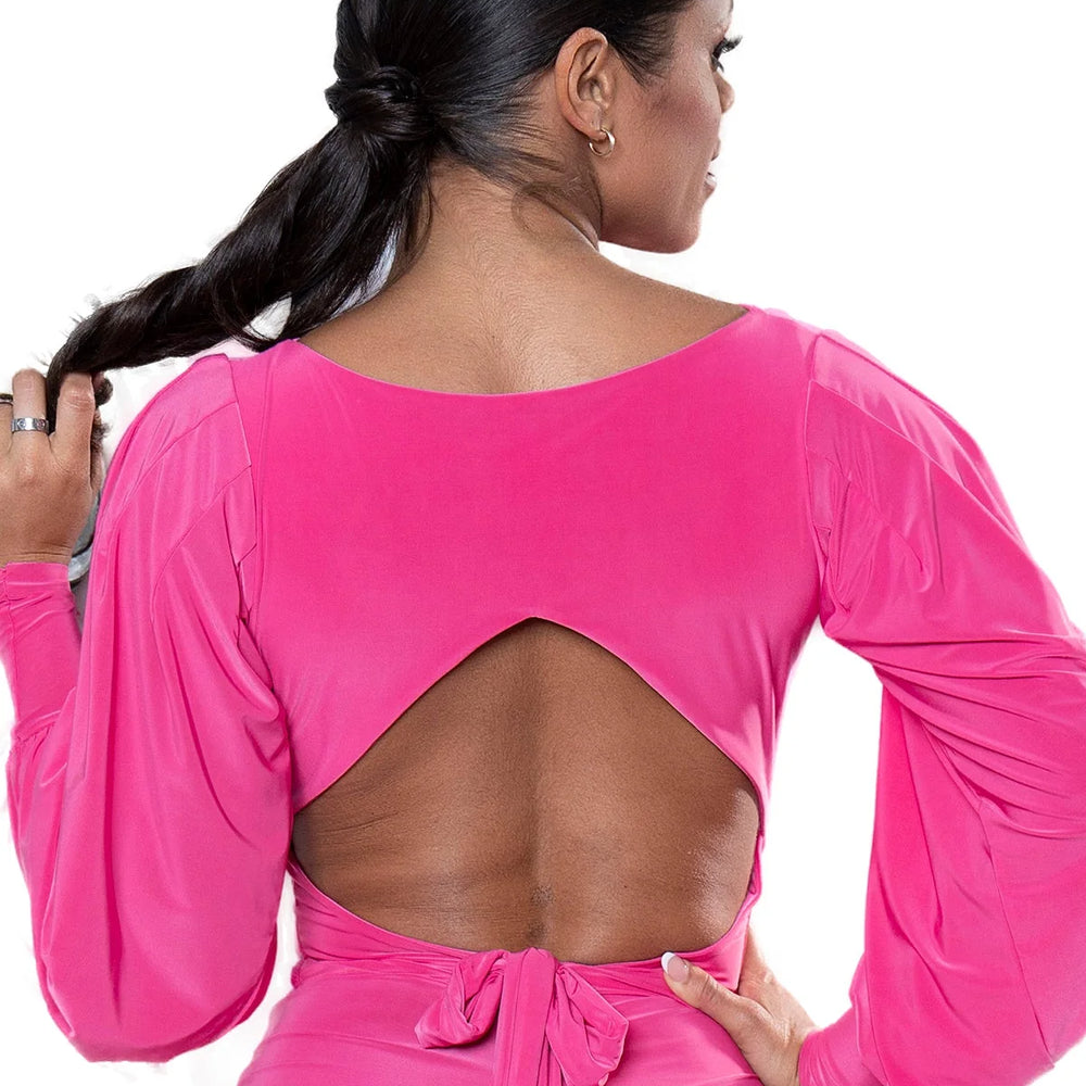 Women's Ballroom, Latin, American Rhythm, Tango Tie Back Top