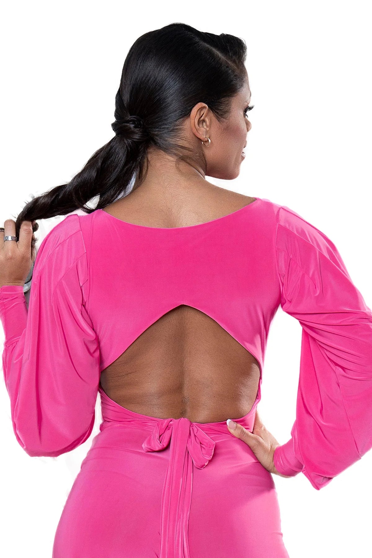 Women's Ballroom, Latin, American Rhythm, Tango Tie Back Top