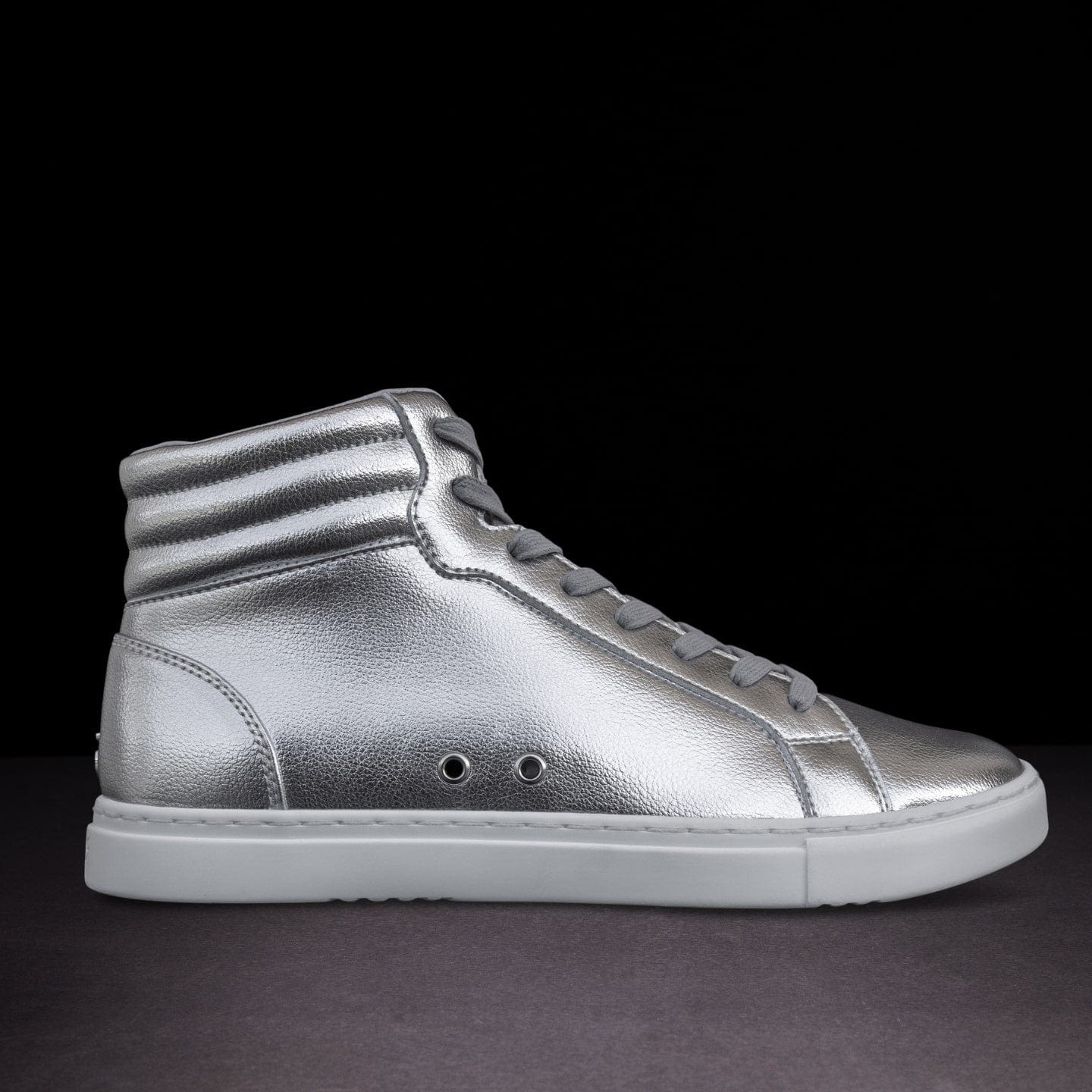 Silver High-Top Dance Sneakers – Unisex Performance Style by Fuego