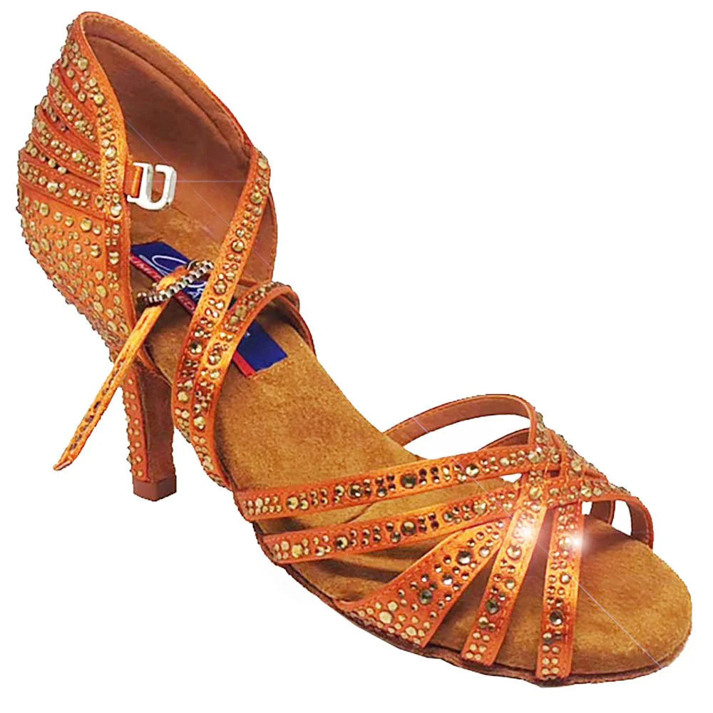 
                  
                    Women Shoes Vegas Tan Satin with Rhinestones
                  
                