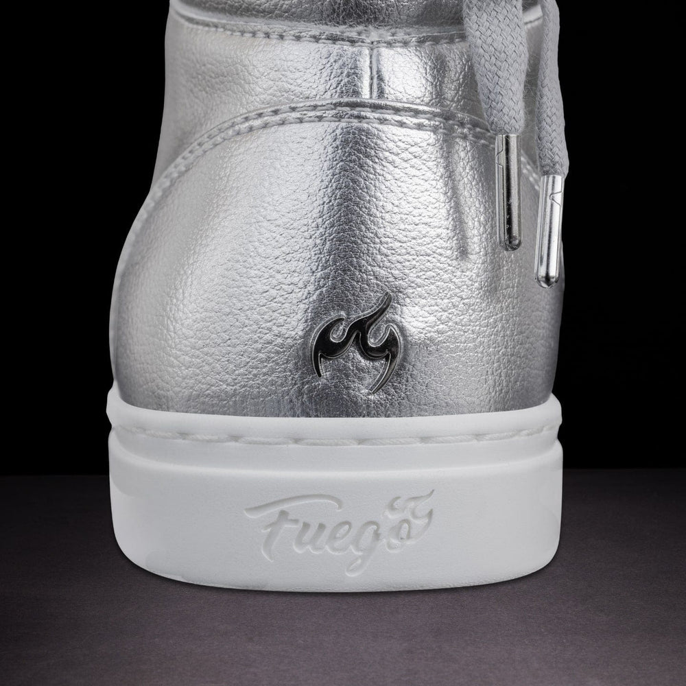 
                  
                    Silver High-Top Dance Sneakers – Unisex Performance Style by Fuego
                  
                