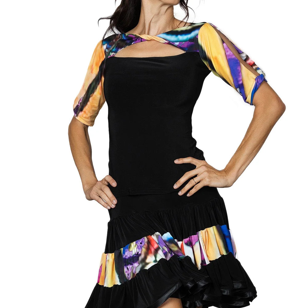 
                  
                    Women's Ballroom, Latin, American Rhythm, Tango, Salsa Twist Turn Top
                  
                