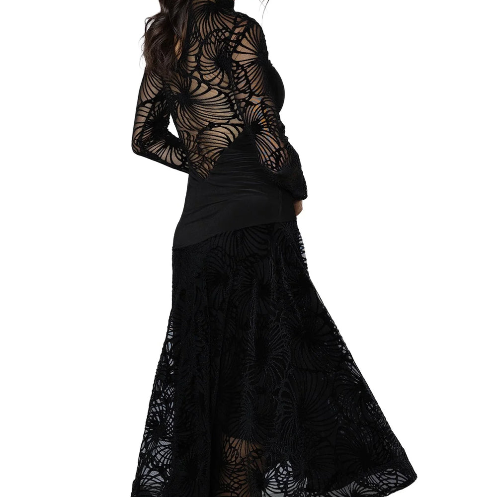 
                  
                    Long Velvet Burnout Gown Smooth, Standard
                  
                