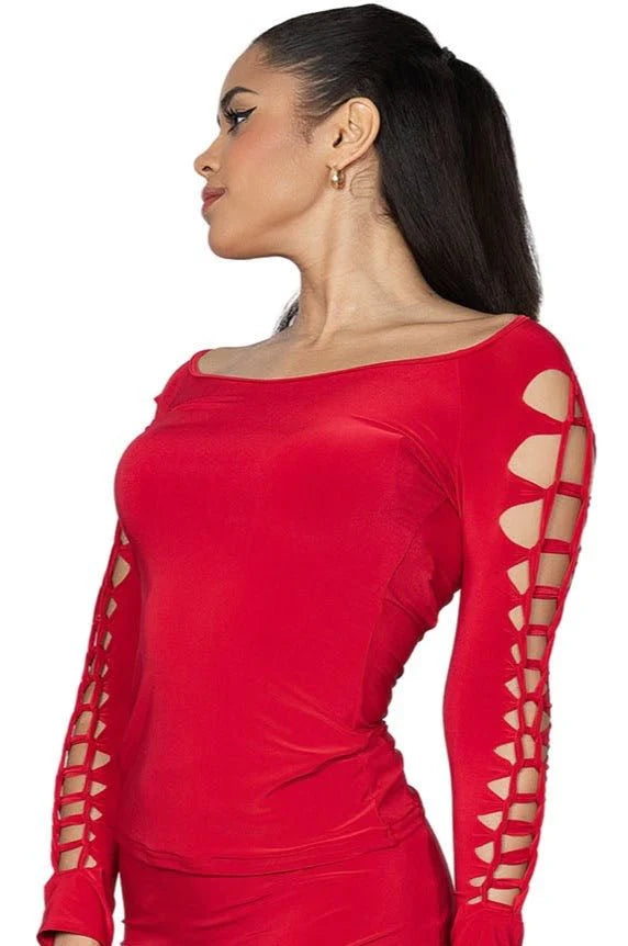 
                  
                    Women's Ballroom, Latin, American Rhythm, Tango Simple Crochet Top
                  
                