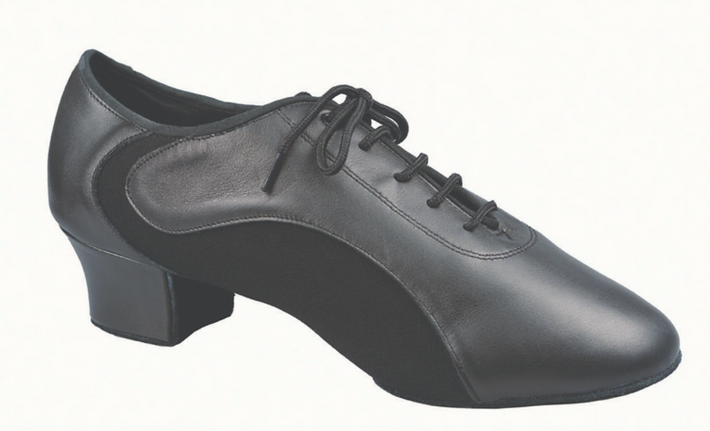 Men's Black Leather Latin, American Rhythm Dance Shoes