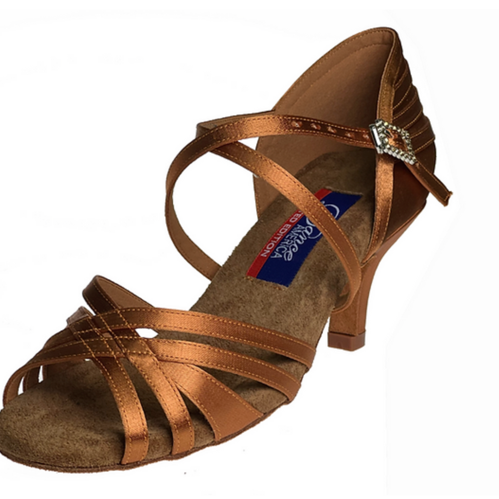 
                  
                    Dark Tan Satin International Latin, American Rhythm Dance Shoes for Women
                  
                