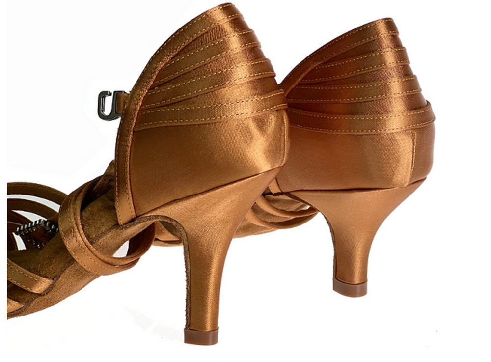 
                  
                    Vegas Dark Tan Satin | Women's Dance Shoe
                  
                