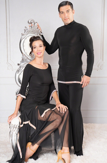  SIMPLE BALLROOM TUNIC - RHINESTONE HEM WITHOUT TRUNKS | MEN'S CLOTHING