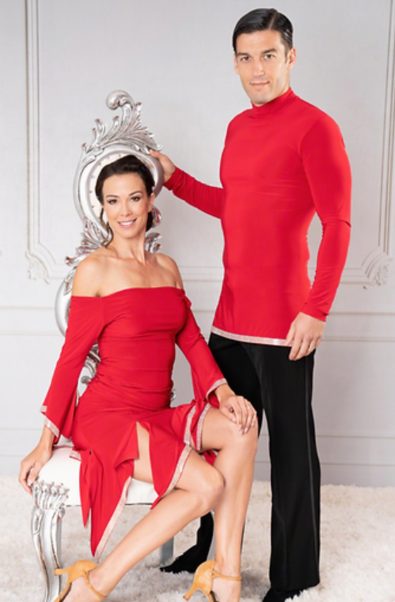 SIMPLE BALLROOM TUNIC - RHINESTONE HEM WITHOUT TRUNKS | MEN'S CLOTHING