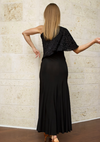 LONG 1-SHOULDER SHEATH W/VELVET FLOAT | Women's Clothing