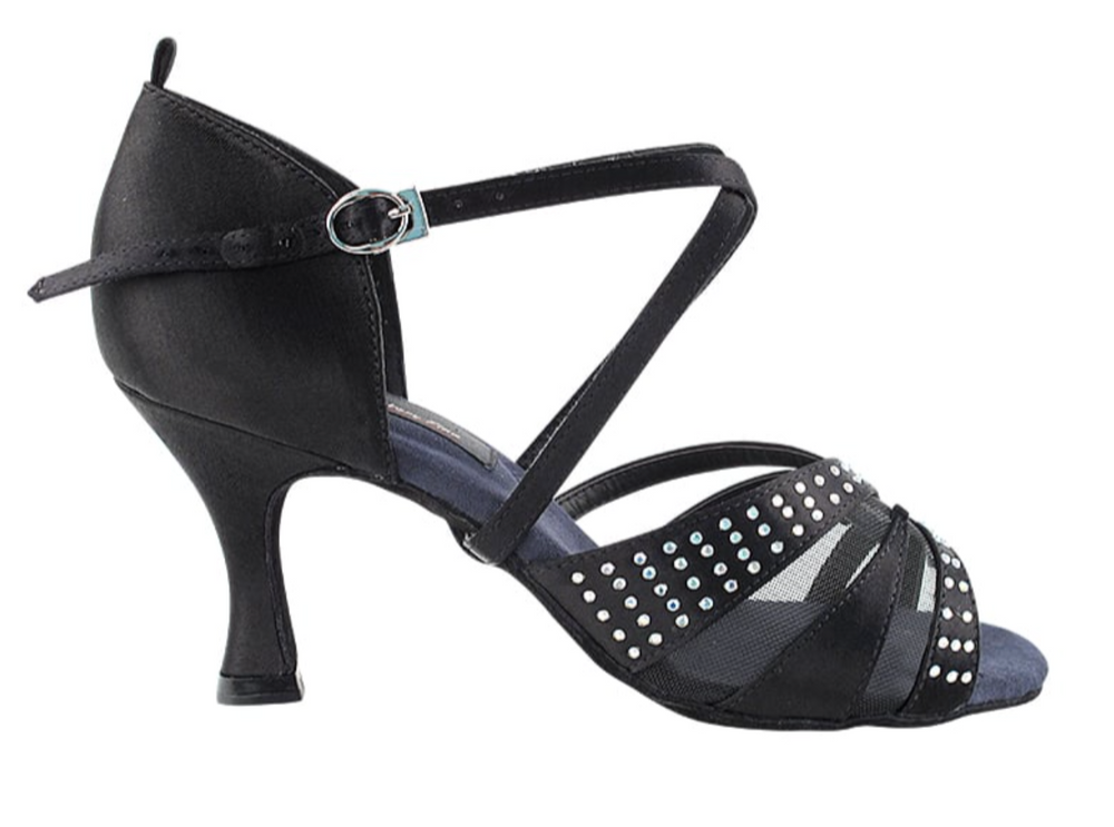 
                  
                    American Rhythm, Latin Black Satin Women's Dance Shoes
                  
                