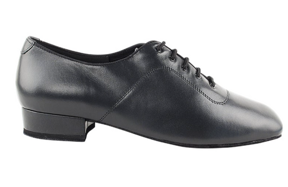 Men's Ballroom, American Smooth, Practice Dance Shoes Black Leather