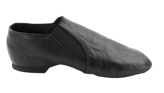 Unisex Black Leather Jazz Shoes