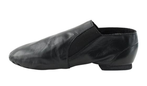 Unisex Black Leather Jazz Shoes