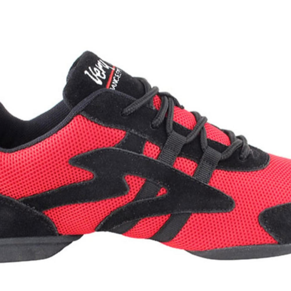 Unisex Dance Sneakers Red and Black