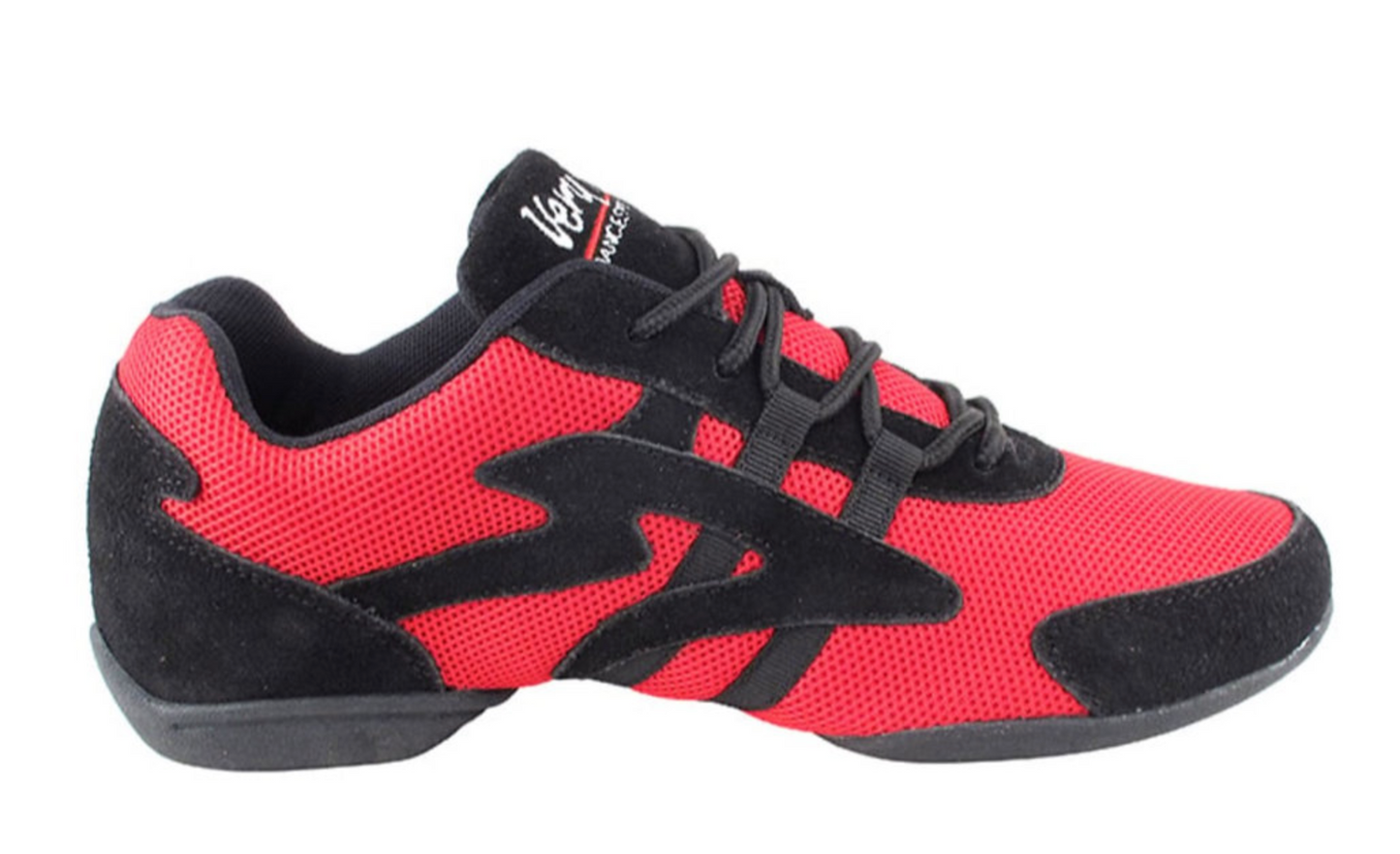 Unisex Dance Sneakers Red and Black