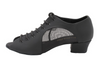 Women's Black Nubuck Black Mesh Practice Dance Shoes