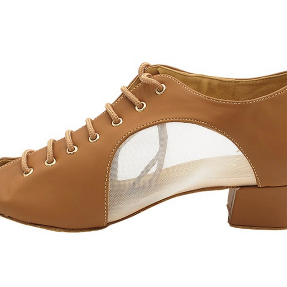 
                  
                    Brown Nubuck Flesh Mesh Women's Practice Dance Shoes
                  
                