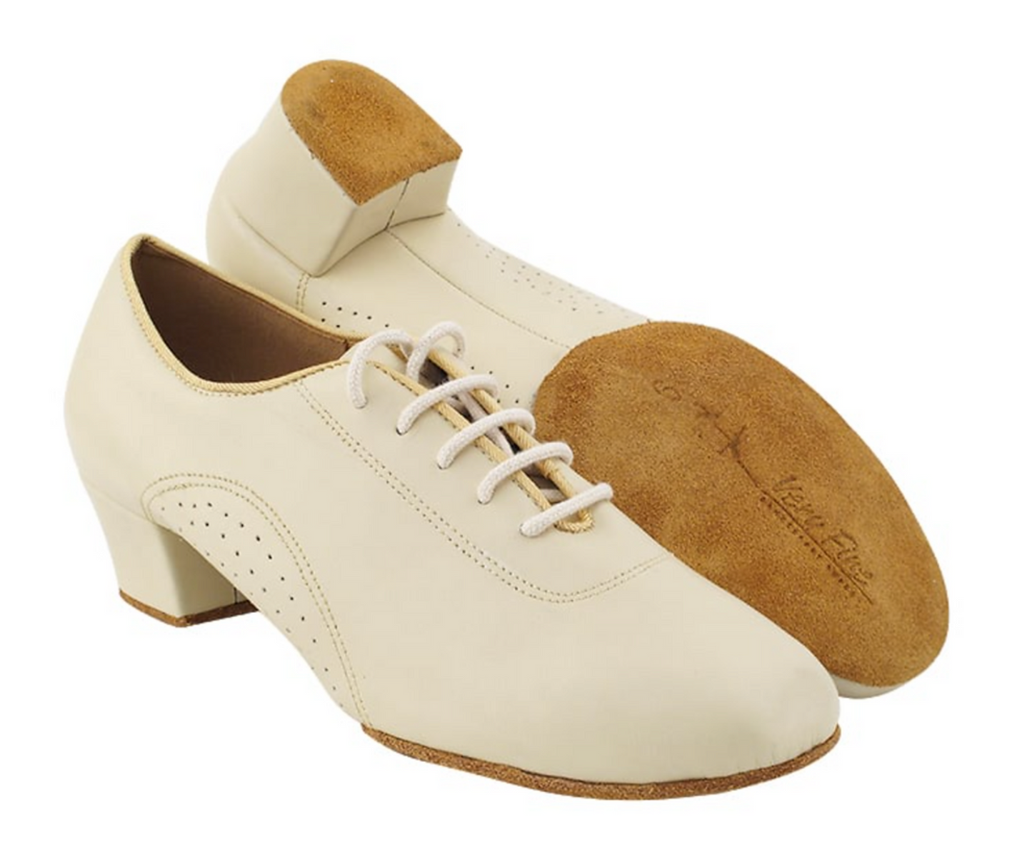 Latin and Ballroom Beige Leather Women's Practice Dance Shoes all sizes