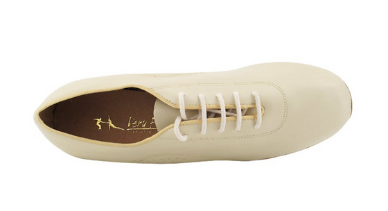 Latin and Ballroom Beige Leather Women's Practice Dance Shoes all sizes