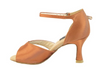 Bachata, Samba, Mambo, Latin Dark Tan Satin Women's Dance Shoes | Social Series