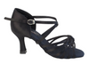 Latin Dance, Hustle, Jive, Black Satin Women's Dance Shoes | Social Series