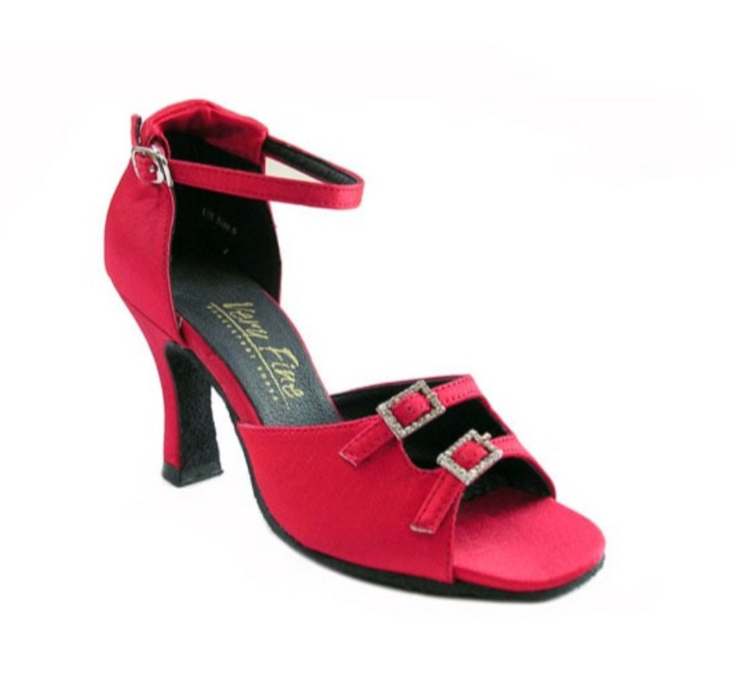 Cha Cha, Bachata, Merengue, Samba, Mambo Women's Red Satin Shoes | Social Series