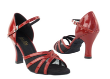  Cha Cha, Rumba, Jive, Red & Black Mesh Women's Dance Shoes | Social Series