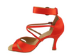 Merengue, Salsa, Cha Cha, Samba, Red Satin Women's Dance Shoes | Social Series