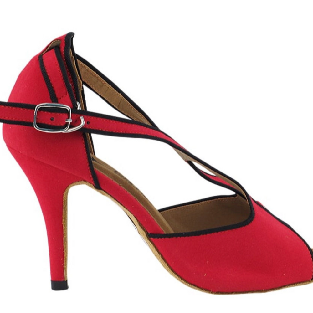 Argentine Tango Red Velvet Women's Dance Shoes | Social Series