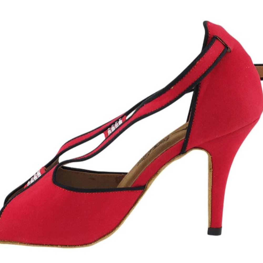 Argentine Tango Red Velvet Women's Dance Shoes | Social Series