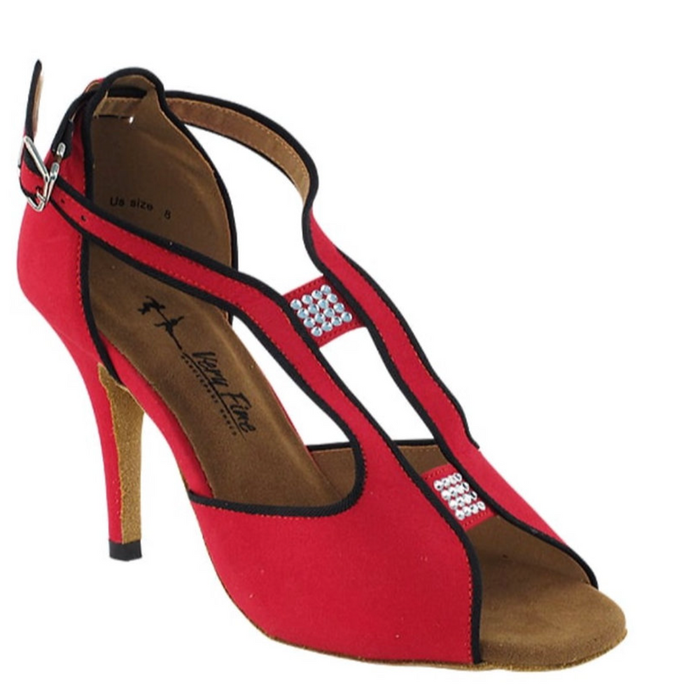 
                  
                    Argentine Tango Red Velvet Women's Dance Shoes | Social Series
                  
                