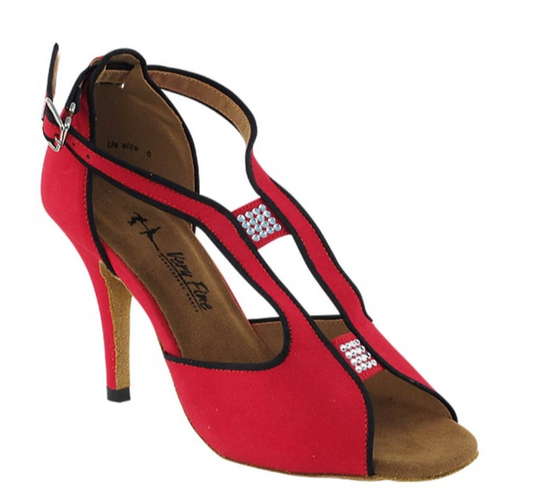 Argentine Tango Red Velvet Women's Dance Shoes | Social Series