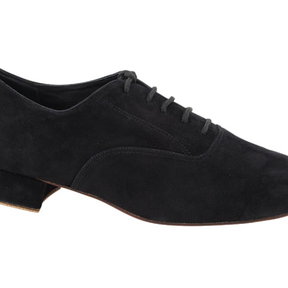 Argentine Tango Man's Shoes Black Lamb Suede Leather