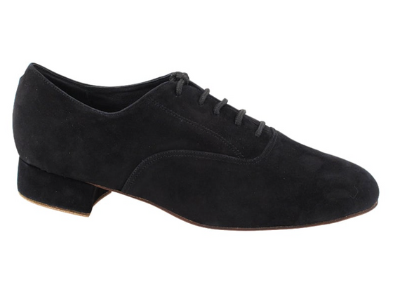 Argentine Tango Man's Shoes Black Lamb Suede Leather