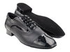 Argentine Tango Dance Shoes for Men, Black Patent & Black Leather