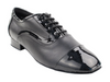 Argentine Tango Dance Shoes for Men, Black Patent & Black Leather