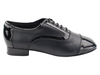 Argentine Tango Dance Shoes for Men, Black Patent & Black Leather