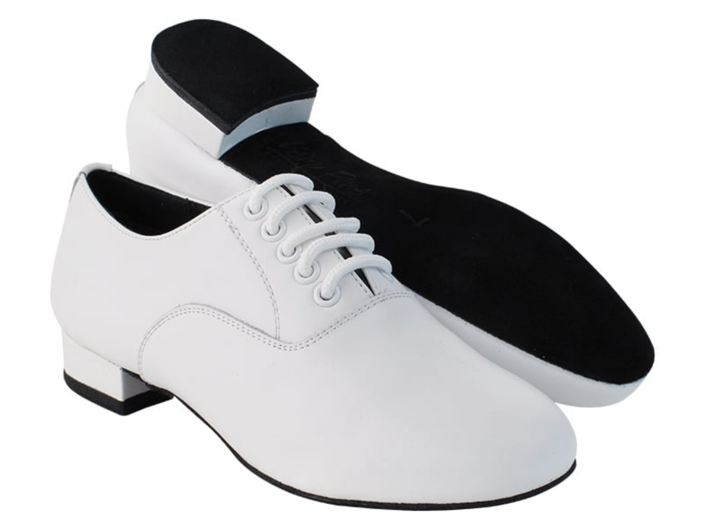 Men's American Smooth, Ballroom Dance Shoes White Leather