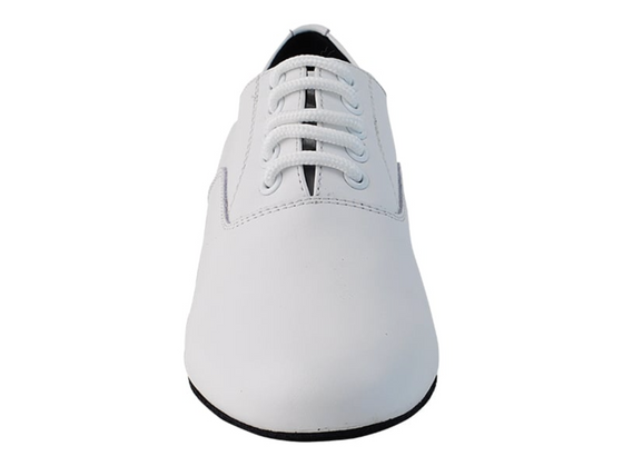 Men's American Smooth, Ballroom Dance Shoes White Leather